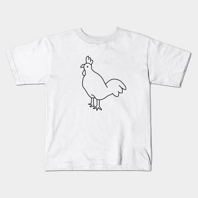 Cute chicken Kids T-Shirt by TheDesignTeem